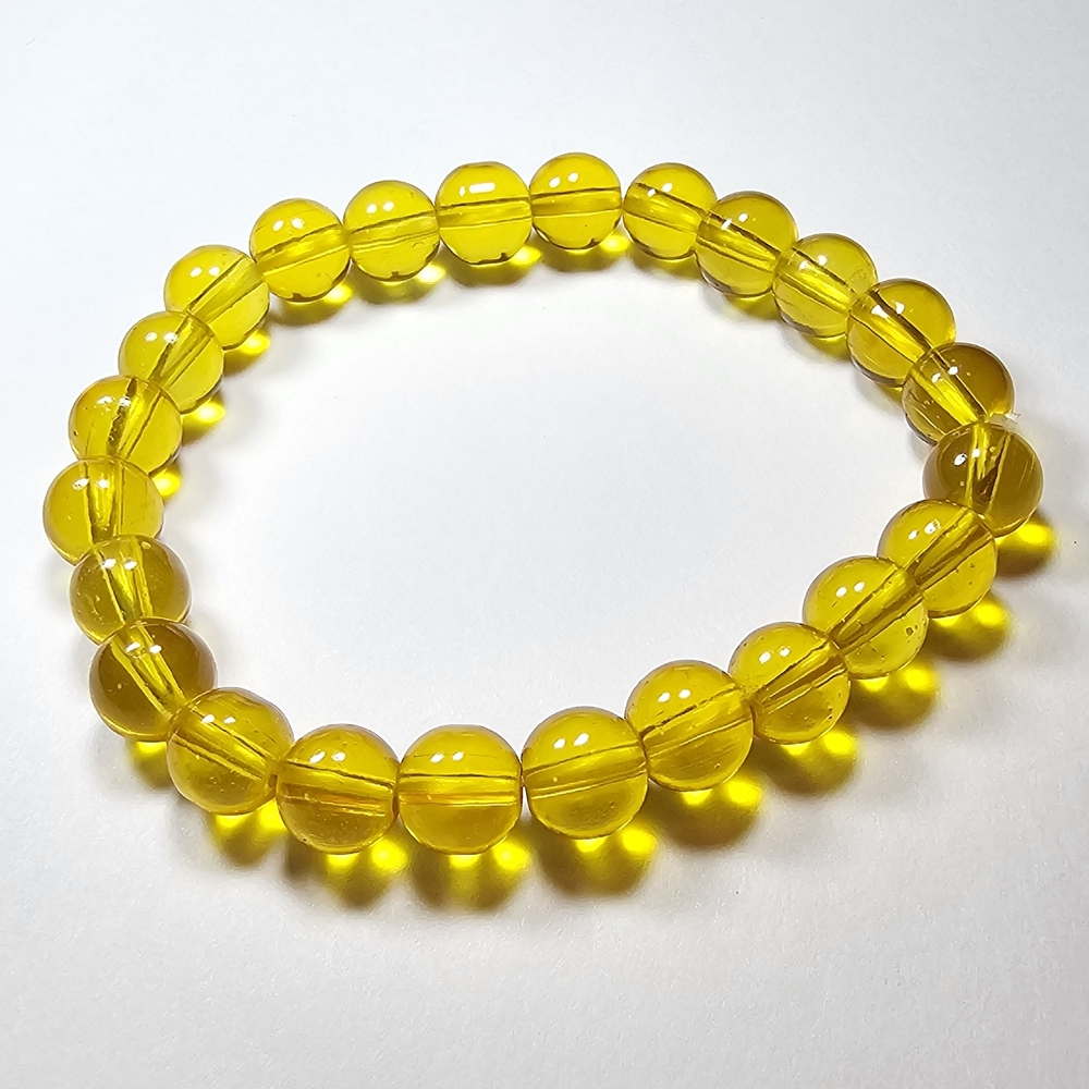 Bright Yellow Beaded Bracelet